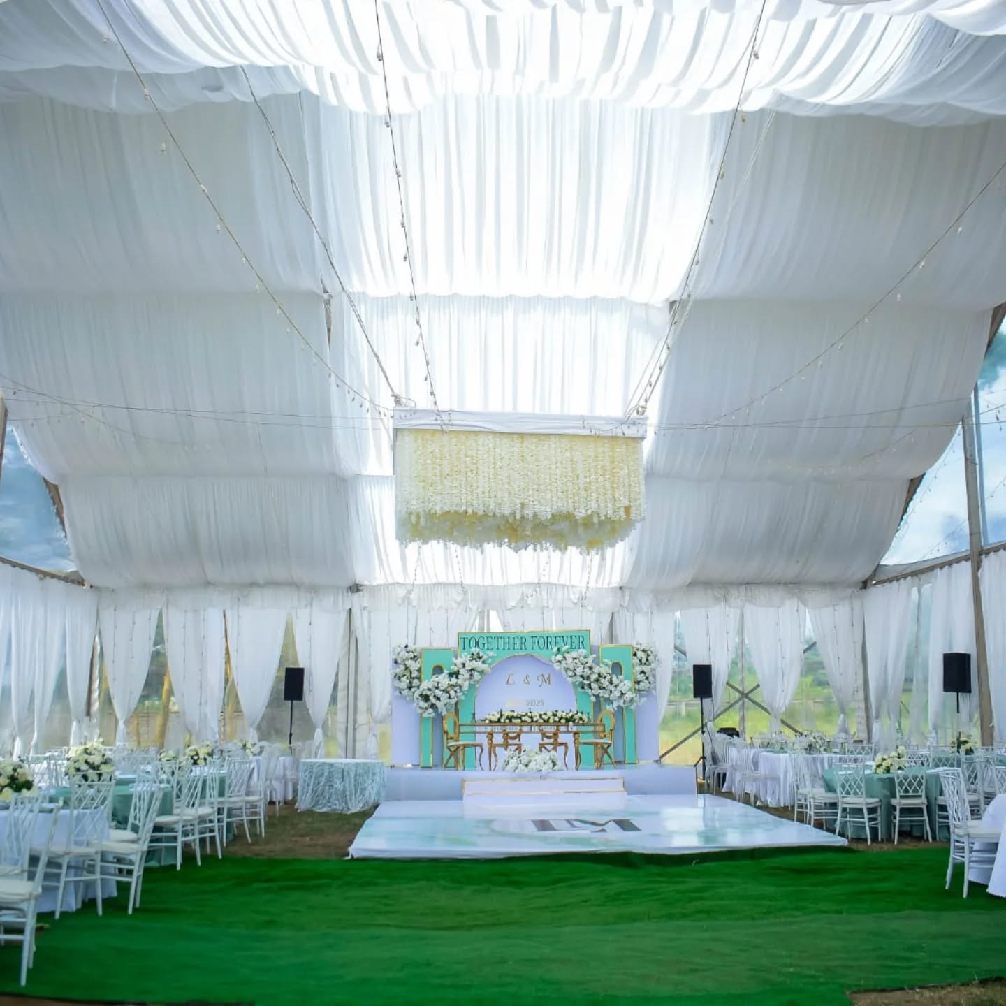 Receptions — Mint & ivory marquee
