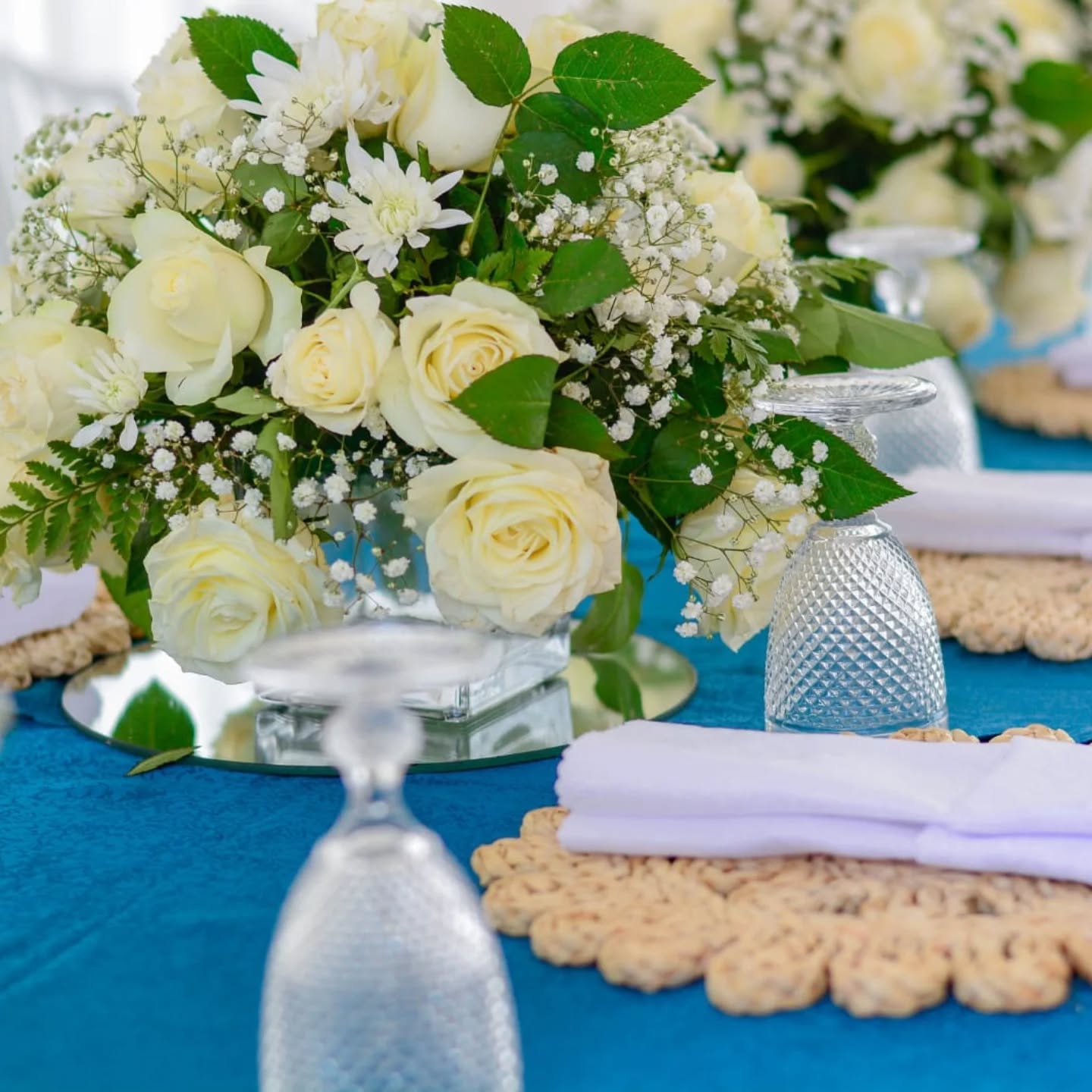 Ivory Rose Centerpiece